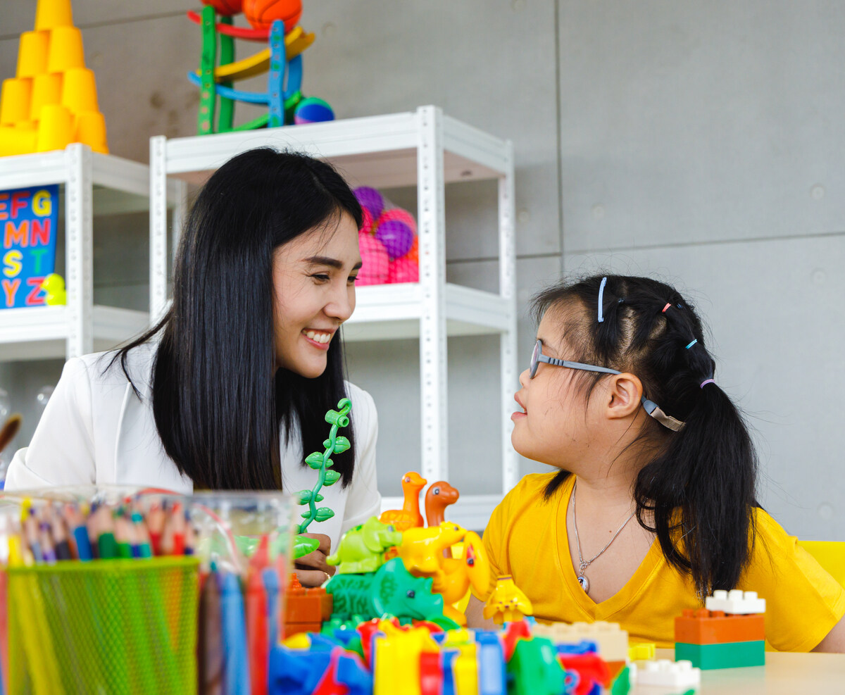Caregiver bonding with a child during special needs care in the Bronx